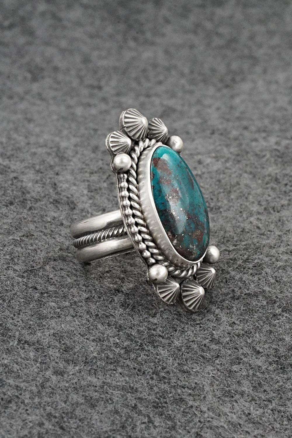 Turquoise & Sterling Silver Ring - Michael Calladitto - Size 7.5