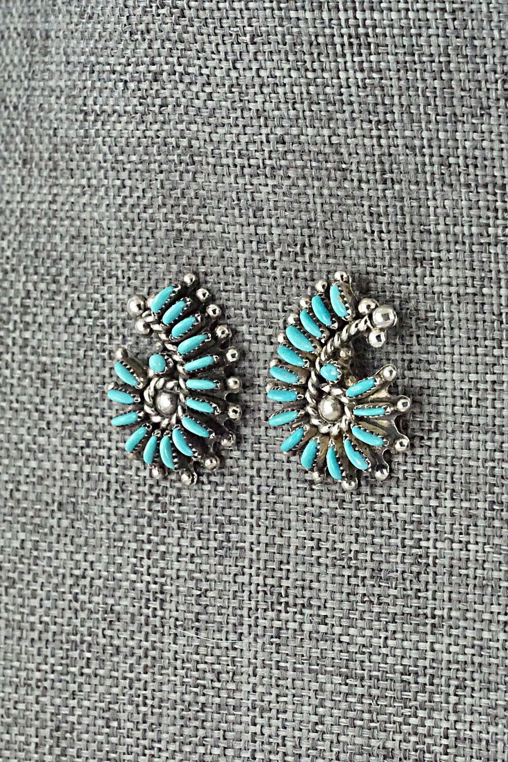 Turquoise & Sterling Silver Earrings - Connie Wyaco