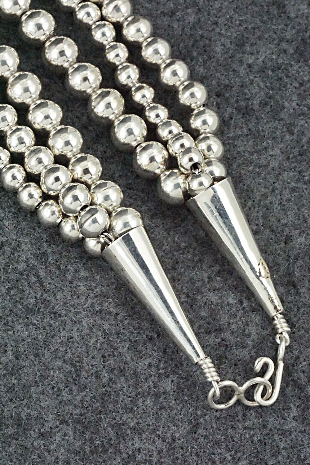 Sterling Silver Navajo Pearl Necklace - Dorinda Mariano