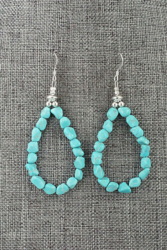 Turquoise & Sterling Silver Earrings - Louise Joe