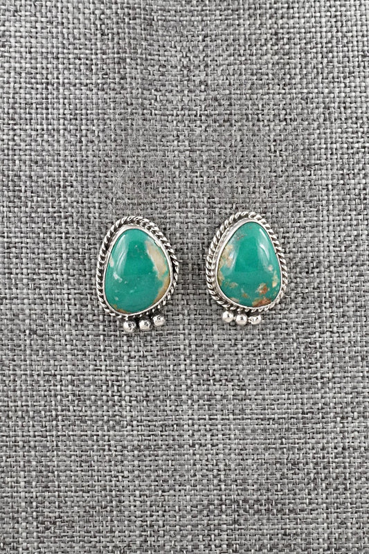 Turquoise & Sterling Silver Earrings - Rosemary Saunders