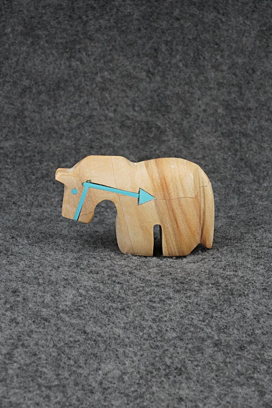 Horse Zuni Fetish Carving - Bernard Laiwakete