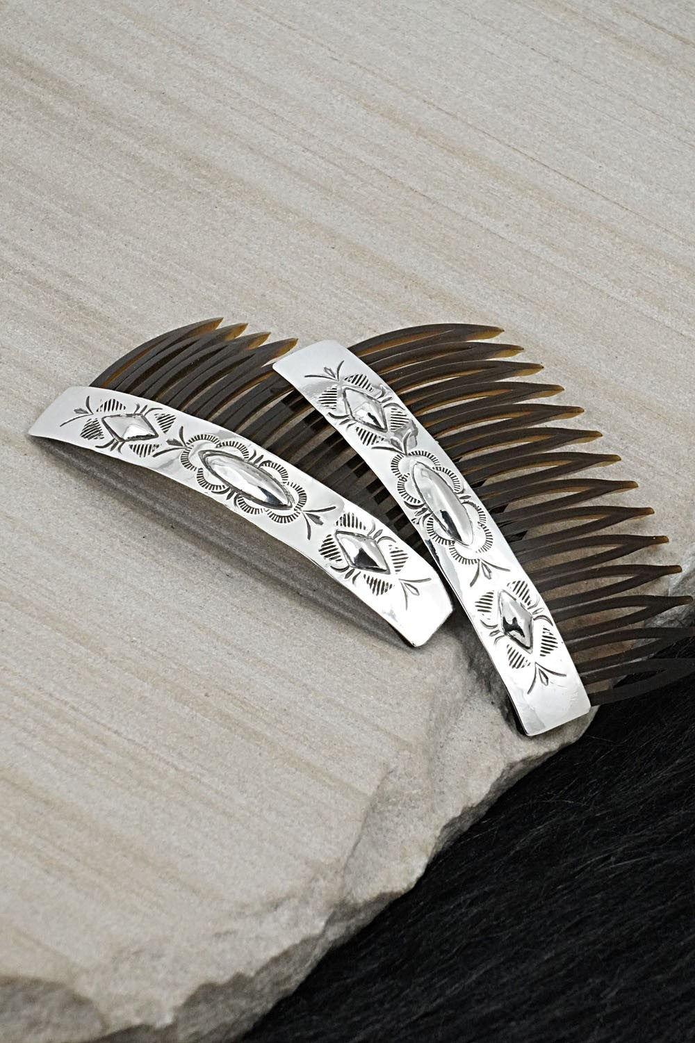 Sterling Silver Hair Combs - Bertha Begay