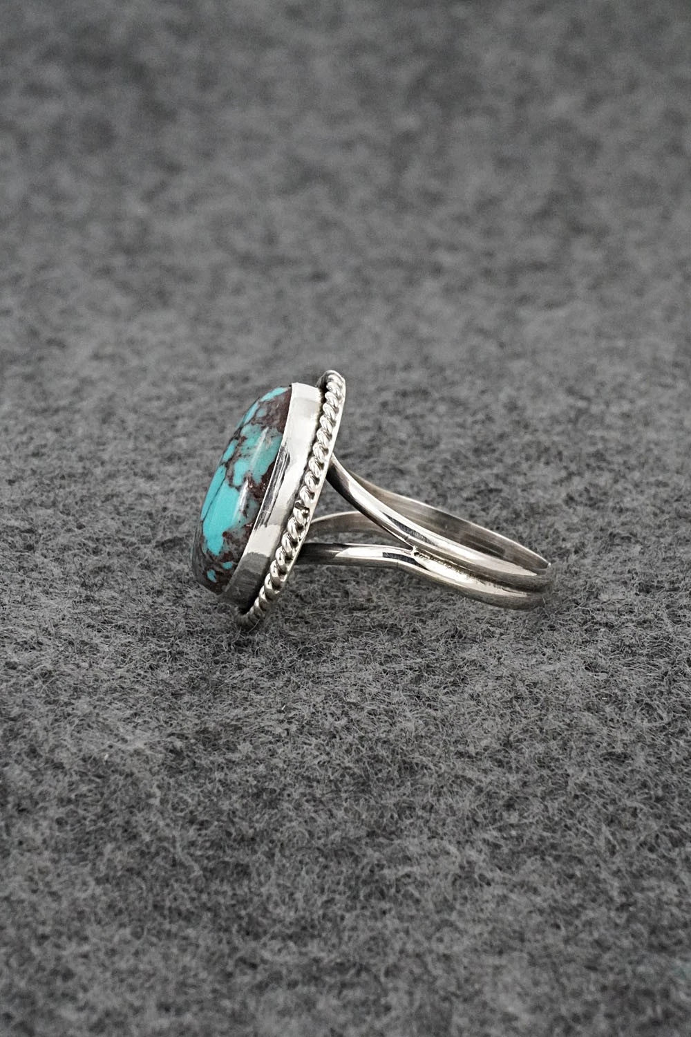 Turquoise & Sterling Silver Ring - Eugene Gruber - Size 7