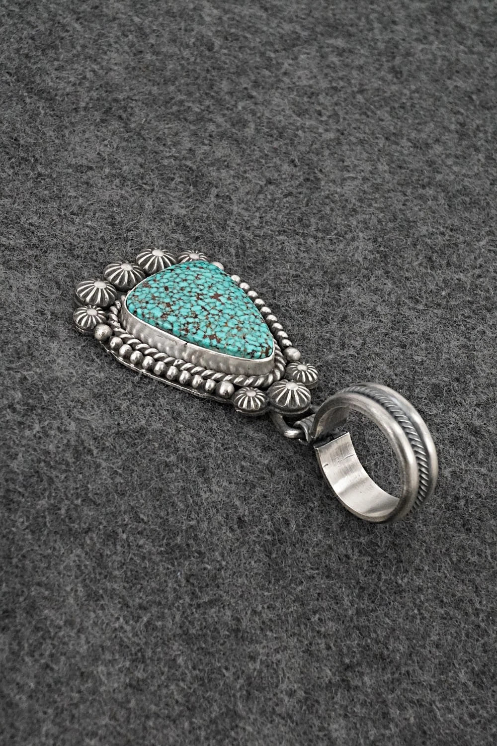 Turquoise & Sterling Silver Pendant - Michael Calladitto