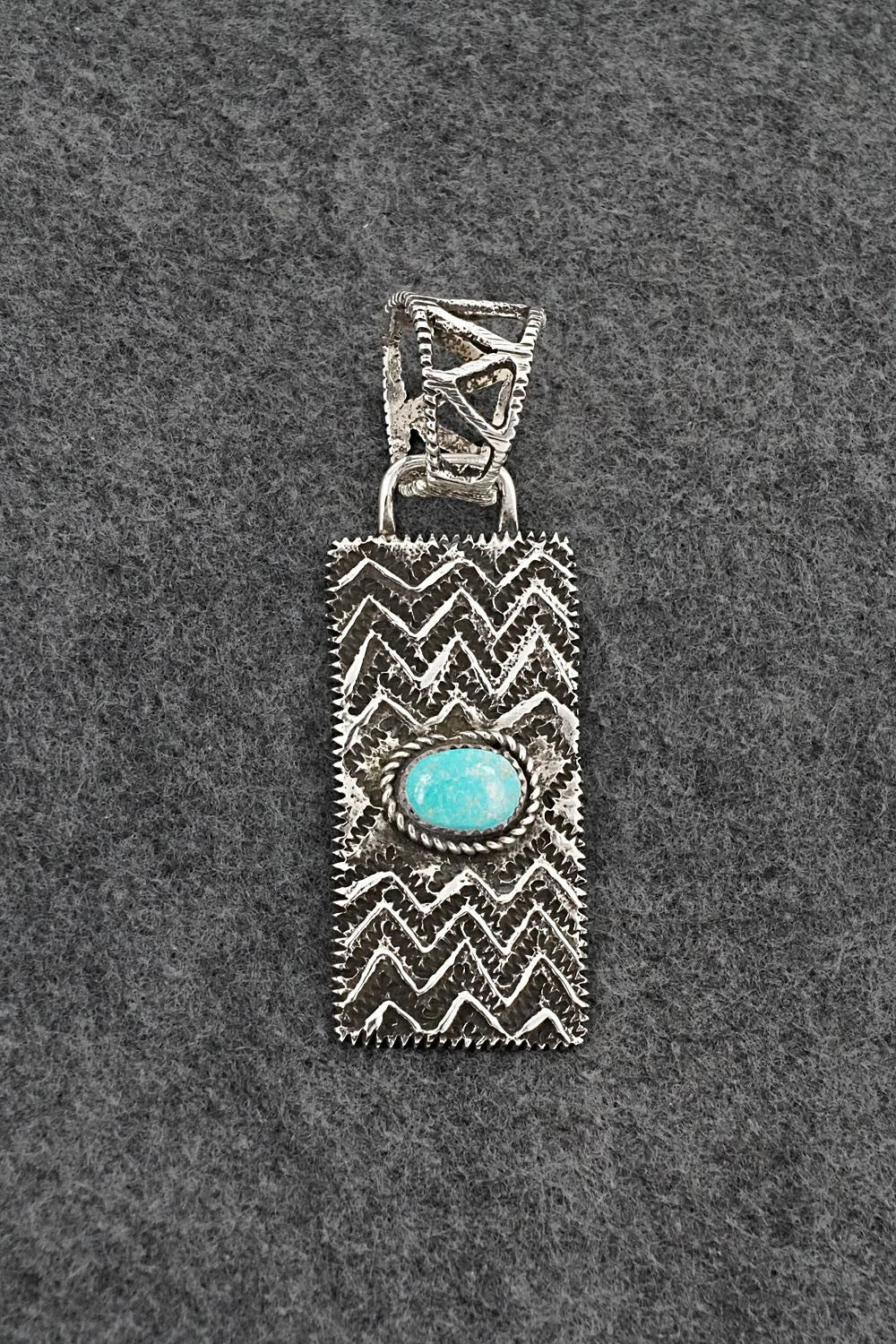 Turquoise & Sterling Silver Pendant - Dylon Reed Arviso