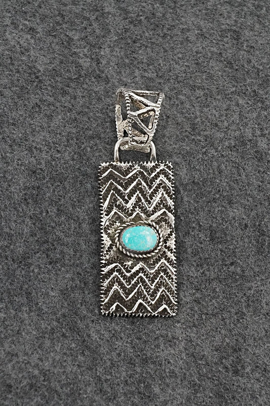 Turquoise & Sterling Silver Pendant - Dylon Reed Arviso