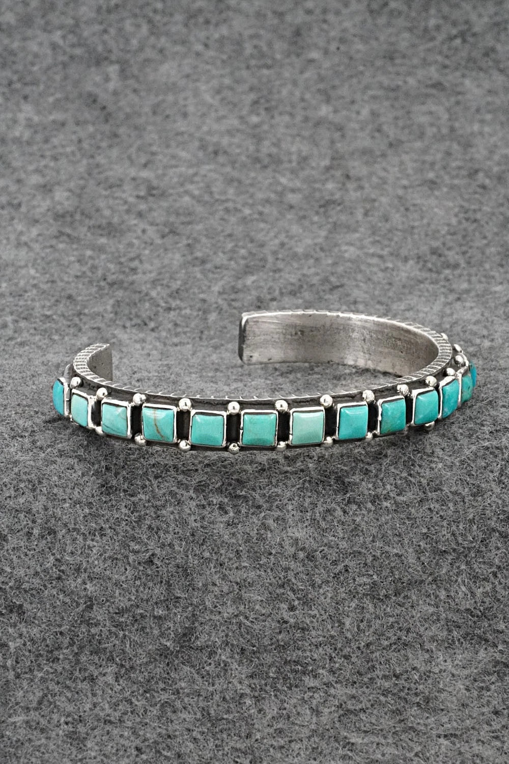 Turquoise & Sterling Silver Bracelet - Ernest Rangel