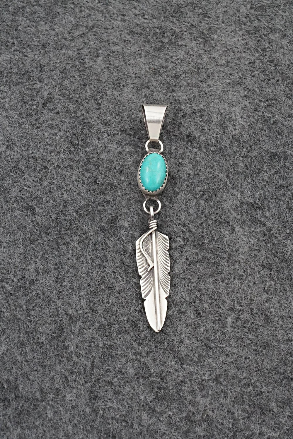 Turquoise & Sterling Silver Pendant - Chris Charley