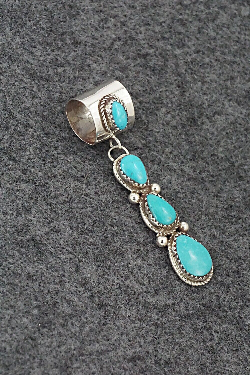 Turquoise & Sterling Silver Pendant - Ernest Hawthorne