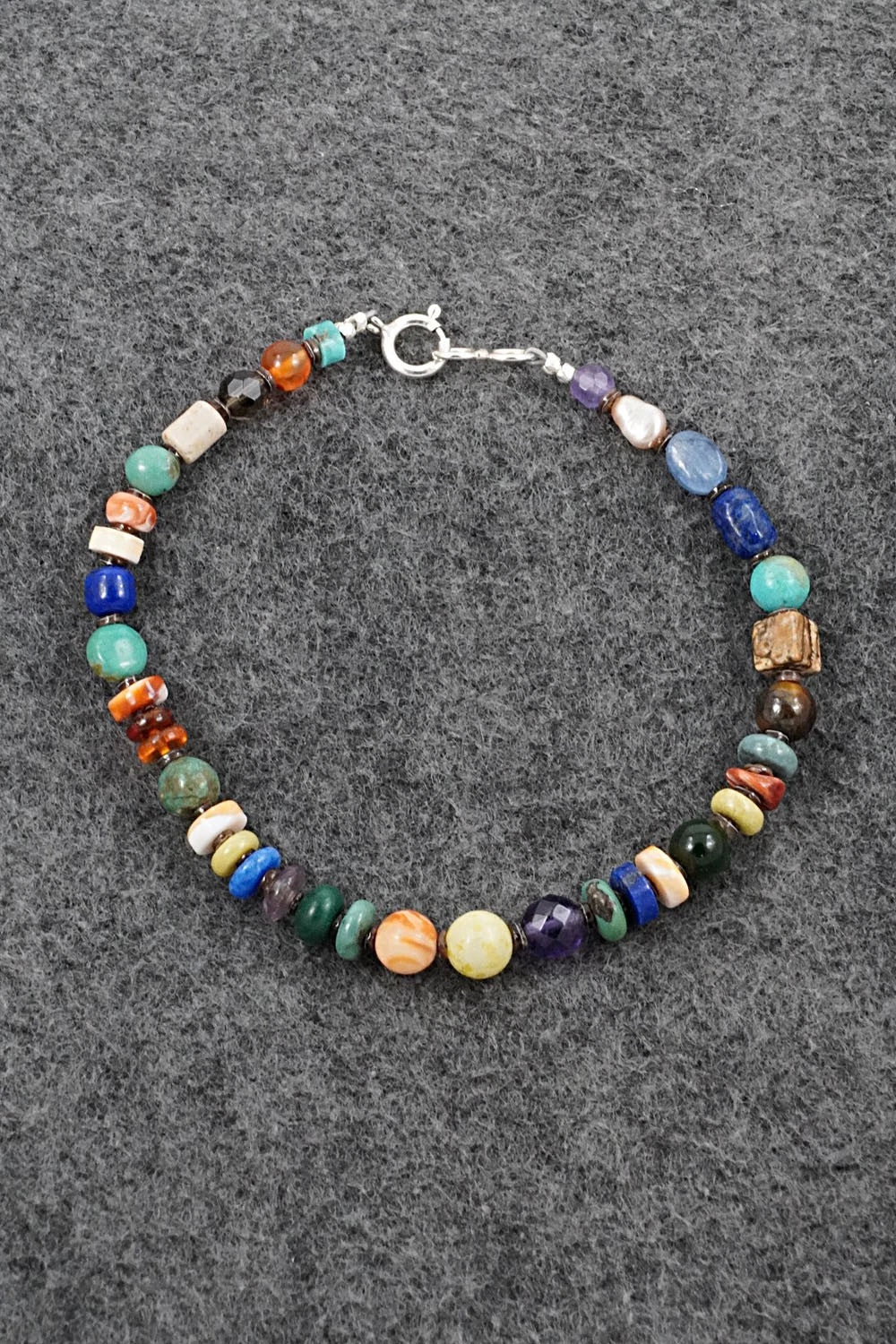 Multi-Stone & Sterling Silver Bracelet - Helen Tsosie