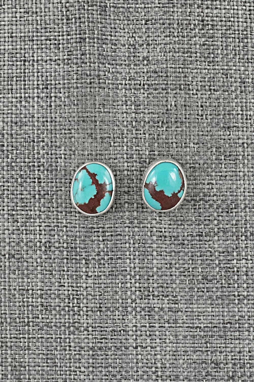 Turquoise & Sterling Silver Earrings - Eugene Gruber
