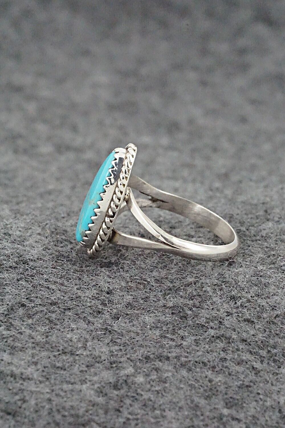 Turquoise & Sterling Silver Ring - Robert Martinez - Size 7