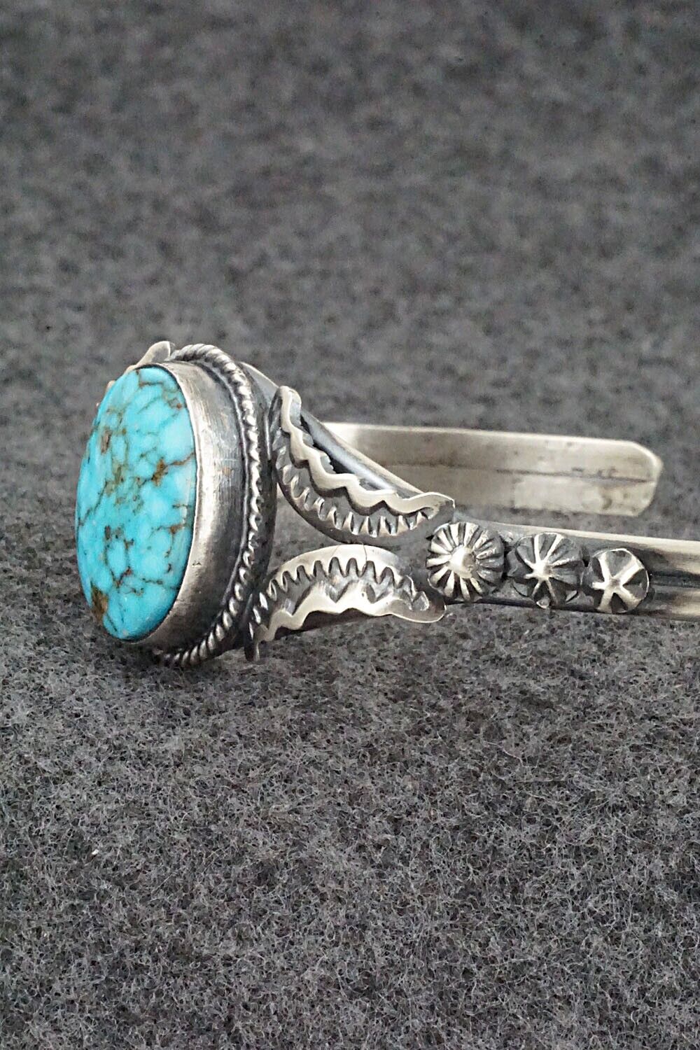 Turquoise & Sterling Silver Bracelet - Gilbert Tom
