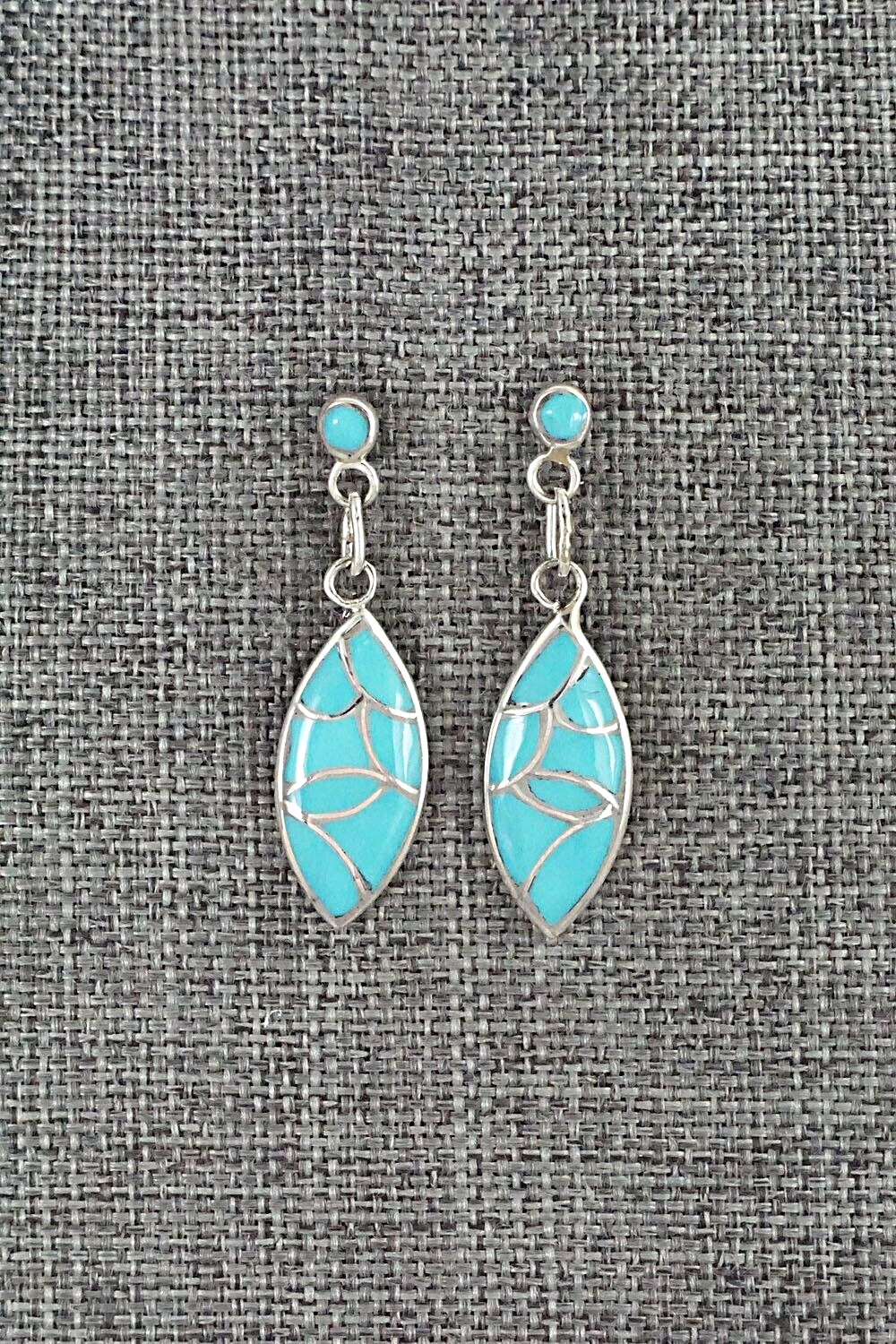 Turquoise & Sterling Silver Earrings - Orena Leekya