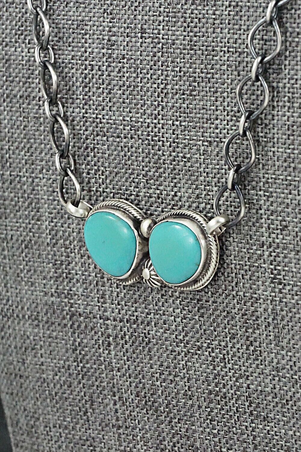 Turquoise & Sterling Silver Necklace - Kathleen Livingston