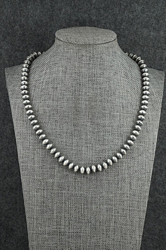 Sterling Silver Navajo Pearl Necklace 18" - Tonisha Haley