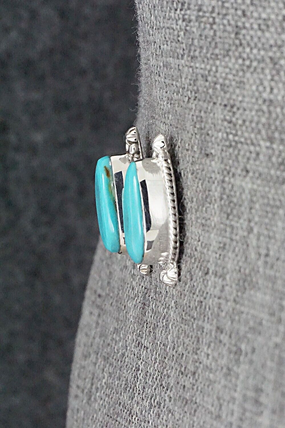Turquoise and Sterling Silver Earrings - Sharon McCarthy