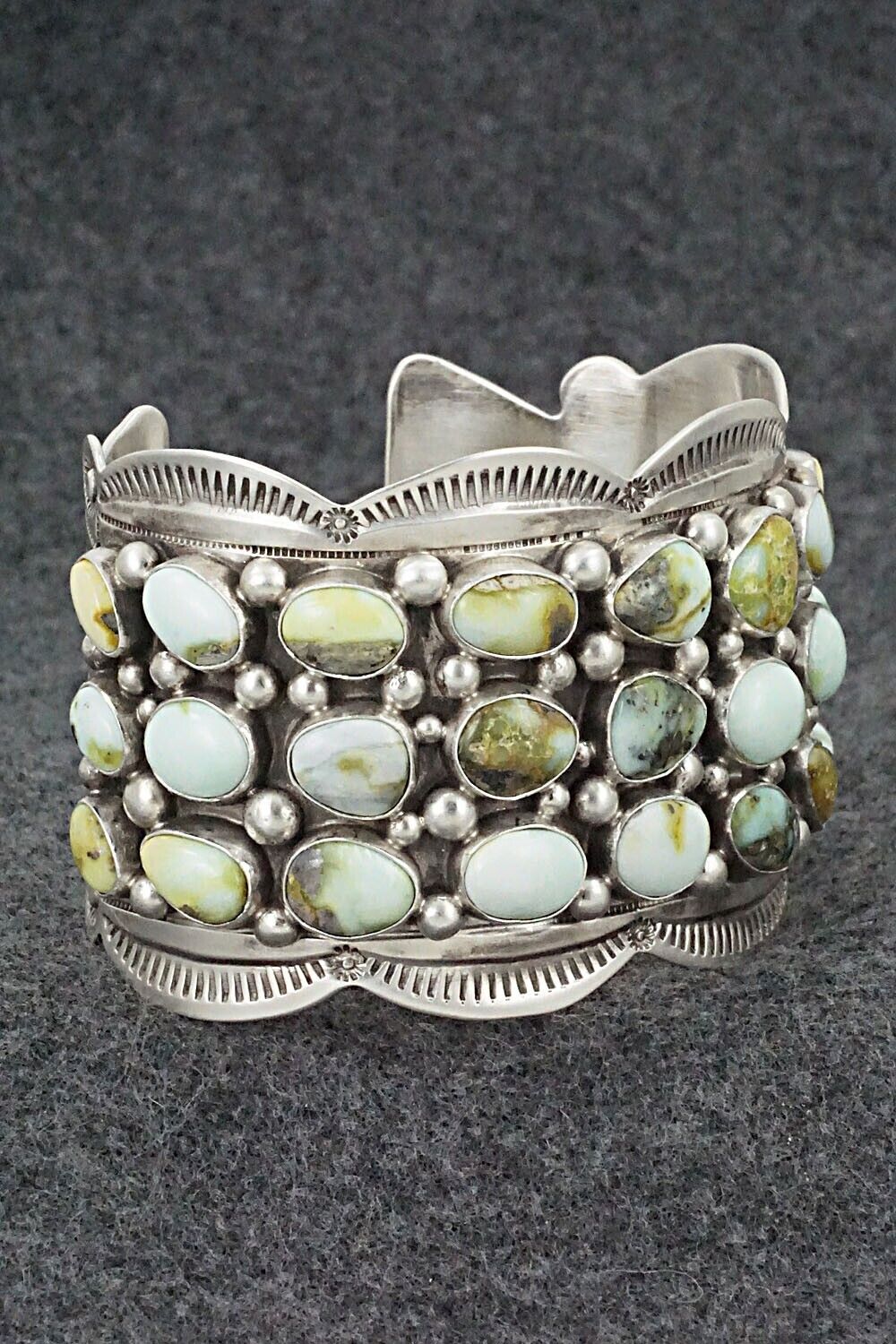 Variscite & Sterling Silver Bracelet - Tom Lewis