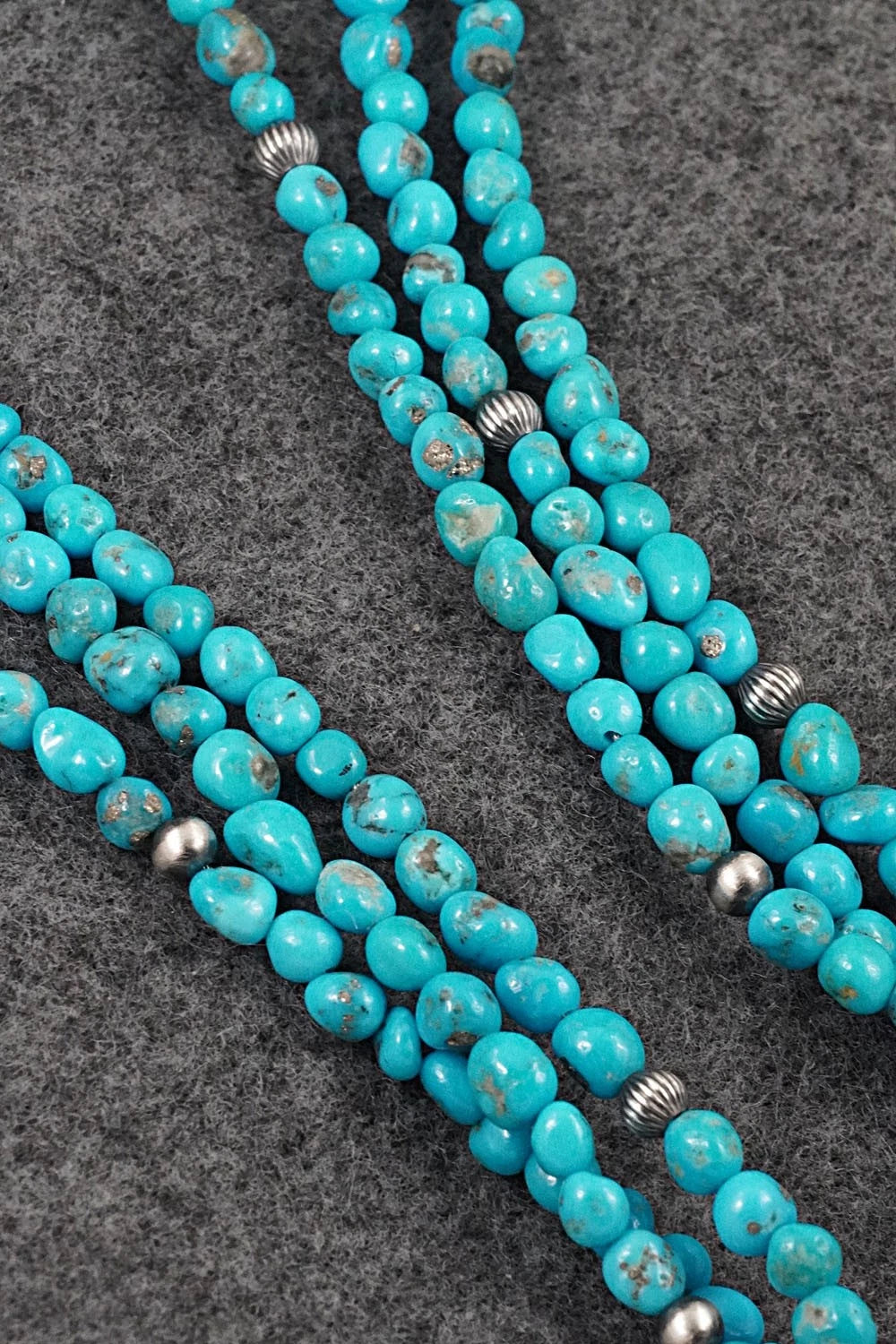 Turquoise & Sterling Silver Necklace - Theresa Skeets