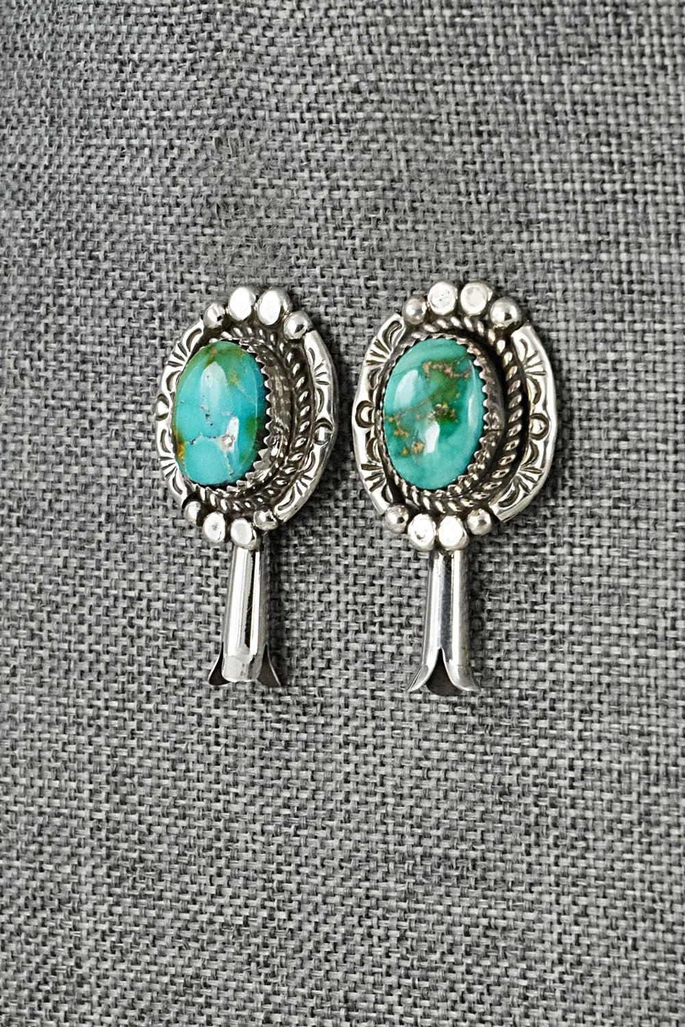 Turquoise & Sterling Silver Squash Blossom Set - Phil Nez