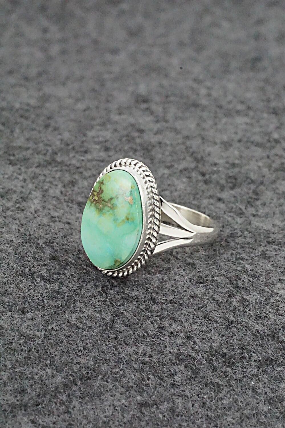 Turquoise & Sterling Silver Ring - Judy Largo - Size 8