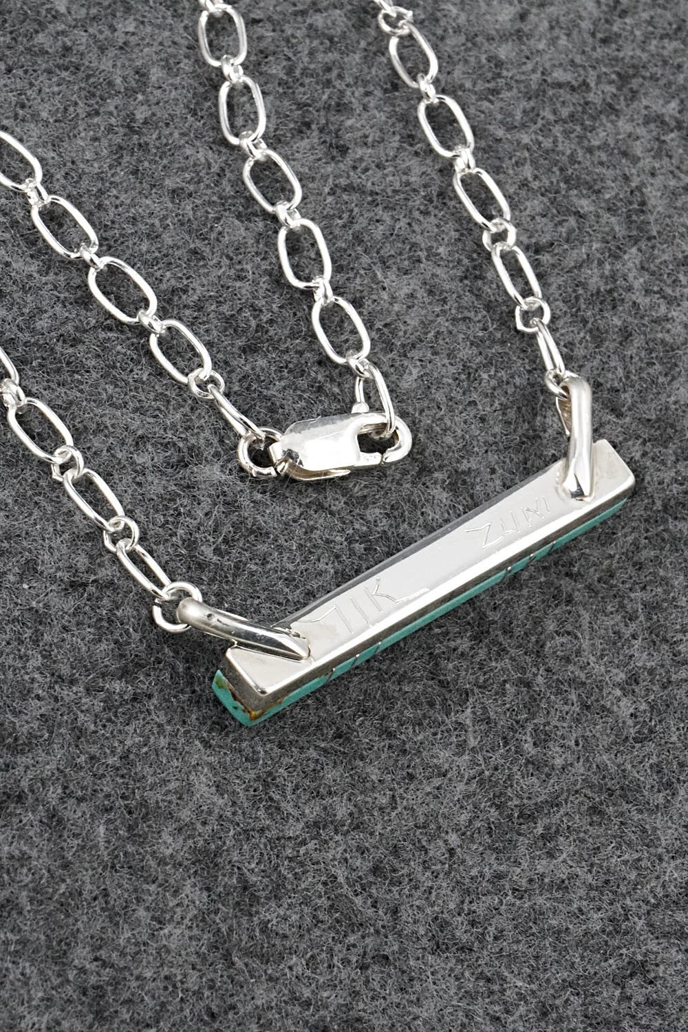 Turquoise & Sterling Silver Necklace - Maderral Kallestewa