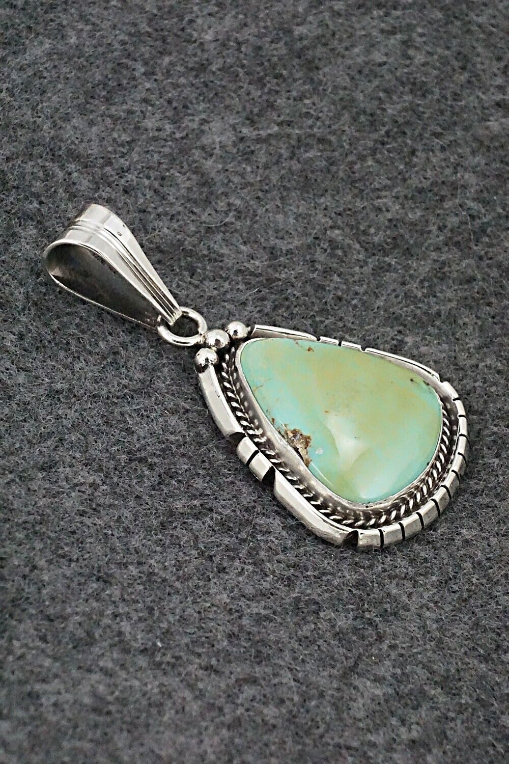 Turquoise & Sterling Silver Pendant - Samuel Yellowhair