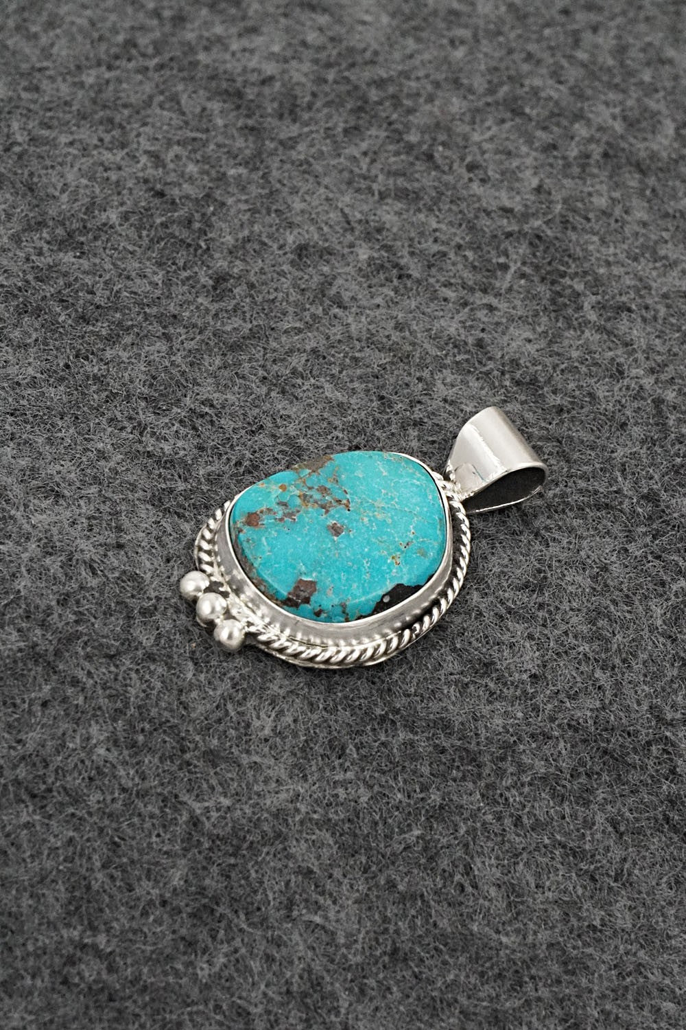 Turquoise & Sterling Silver Pendant - Rena Begay