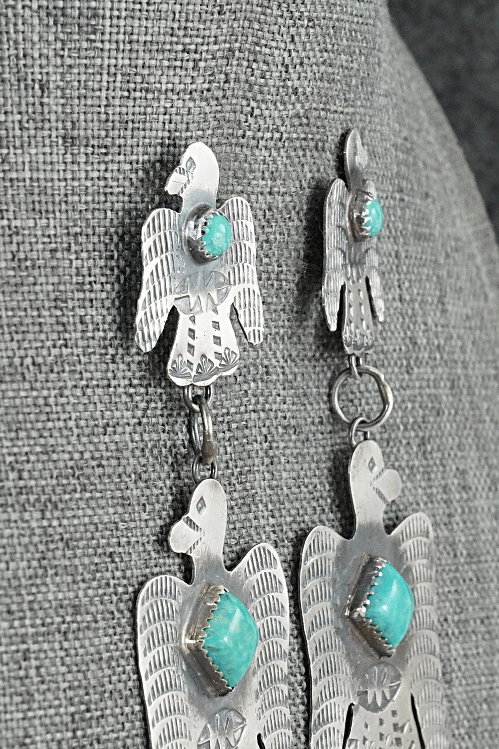 Turquoise & Sterling Silver Earrings - Gabrielle Yazzie