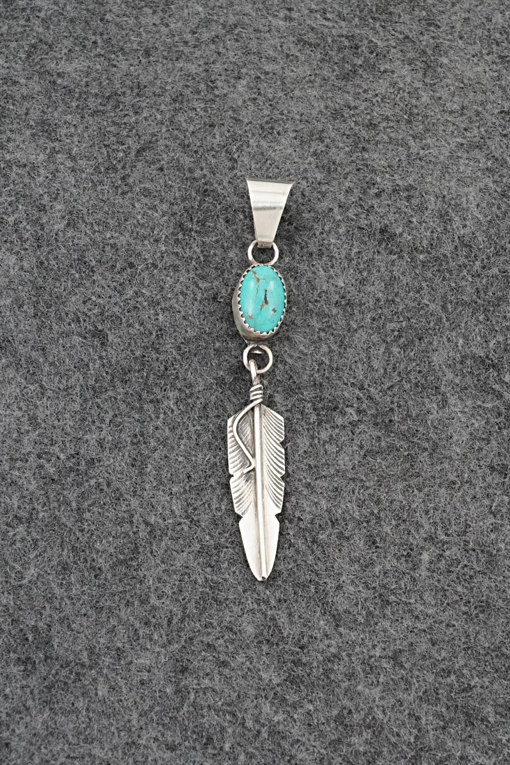 Turquoise & Sterling Silver Pendant - Chris Charley