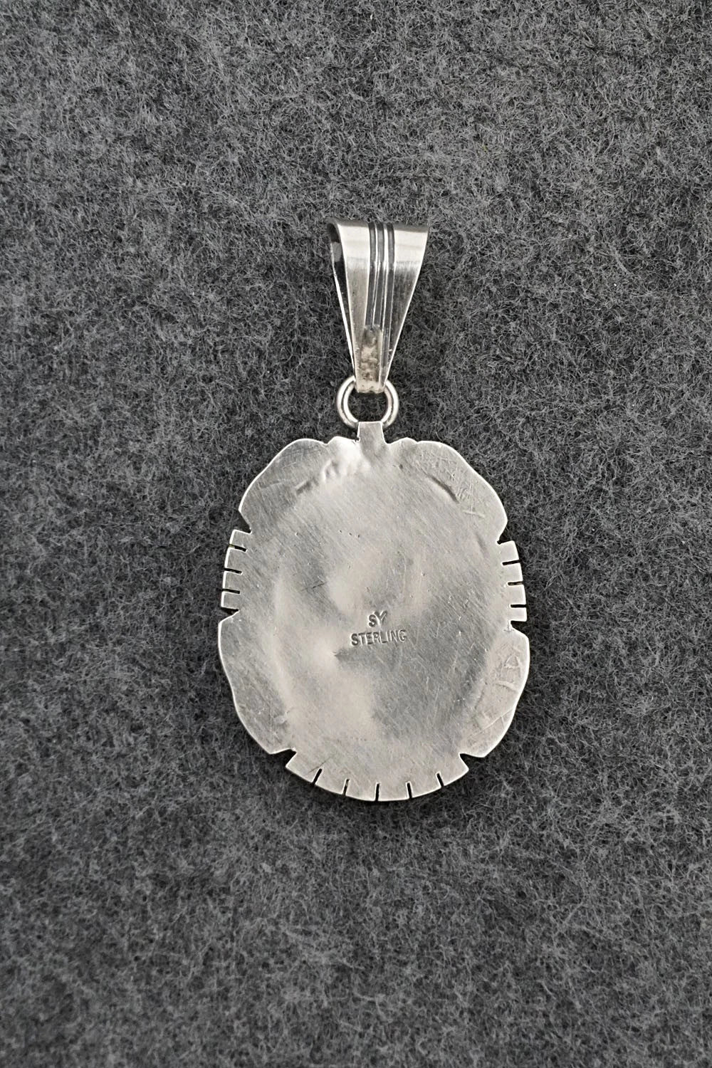 White Buffalo & Sterling Silver Pendant - Samuel Yellowhair
