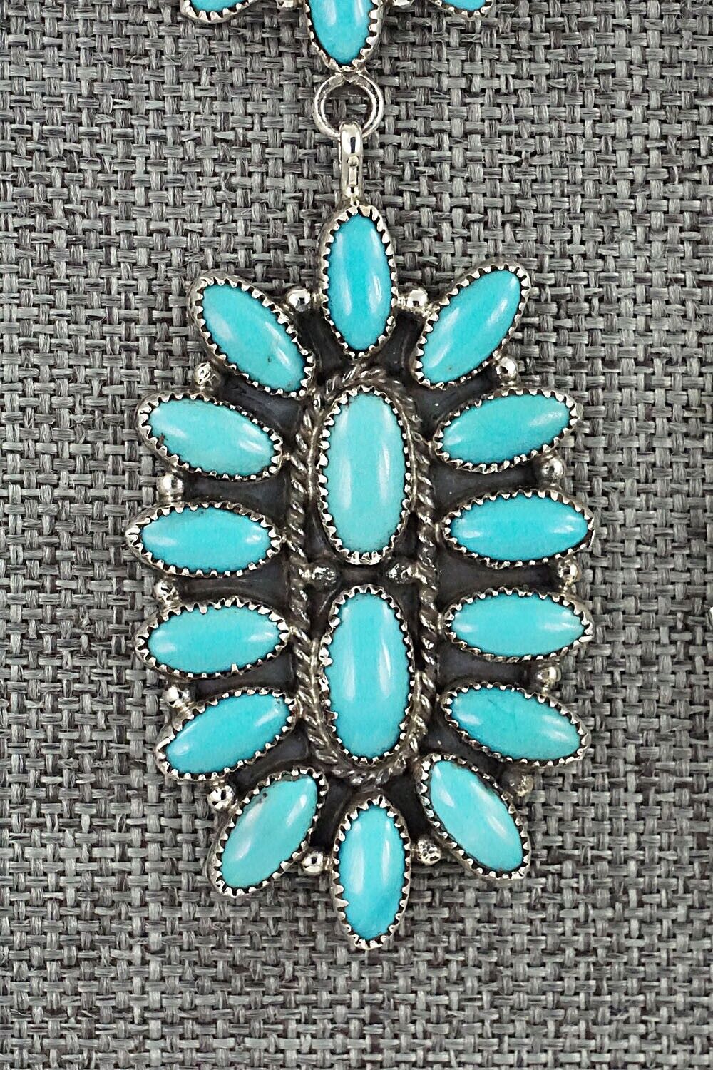 Turquoise & Sterling Silver Earrings - Anthony Skeets