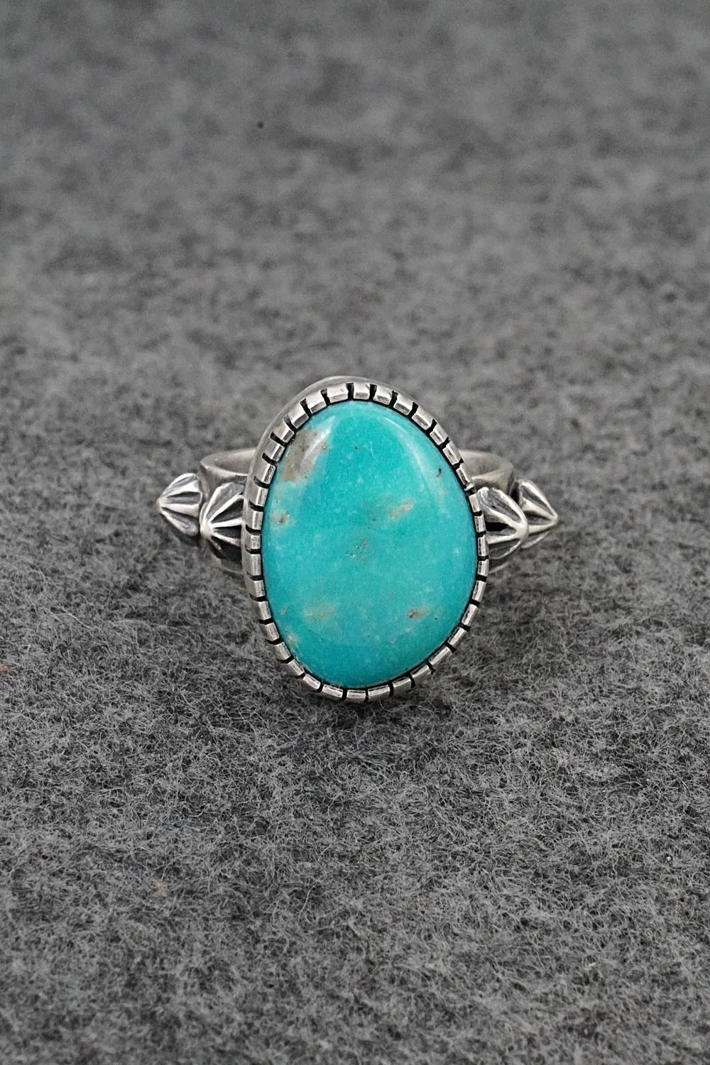 Turquoise & Sterling Silver Ring - Darrin Livingston - Size 7