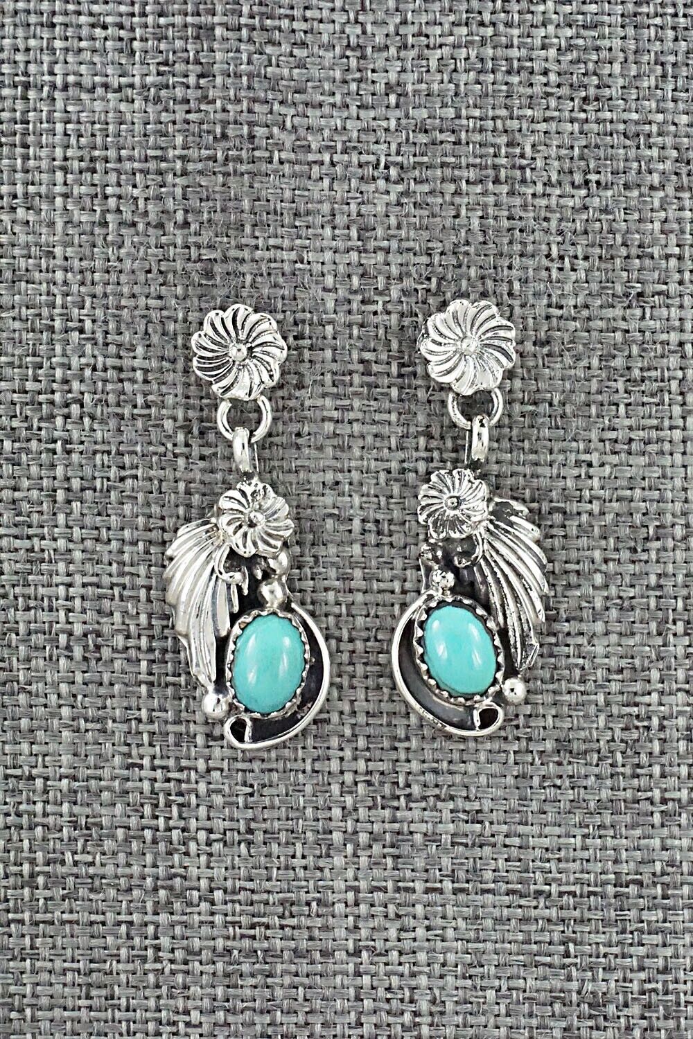 Turquoise & Sterling Silver Earrings - Verley Betone