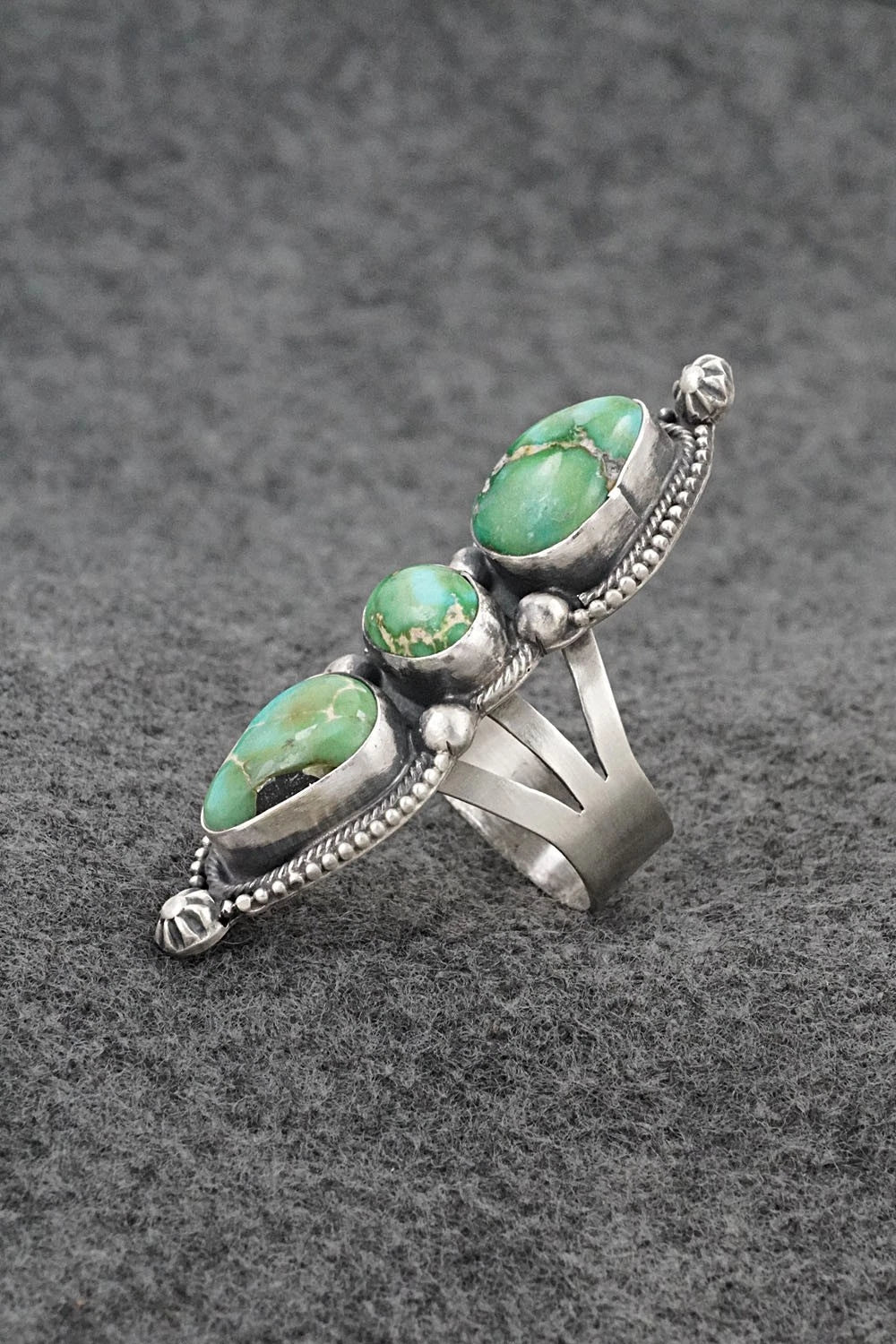 Turquoise & Sterling Silver Ring - Bobby Johnson - Size 9