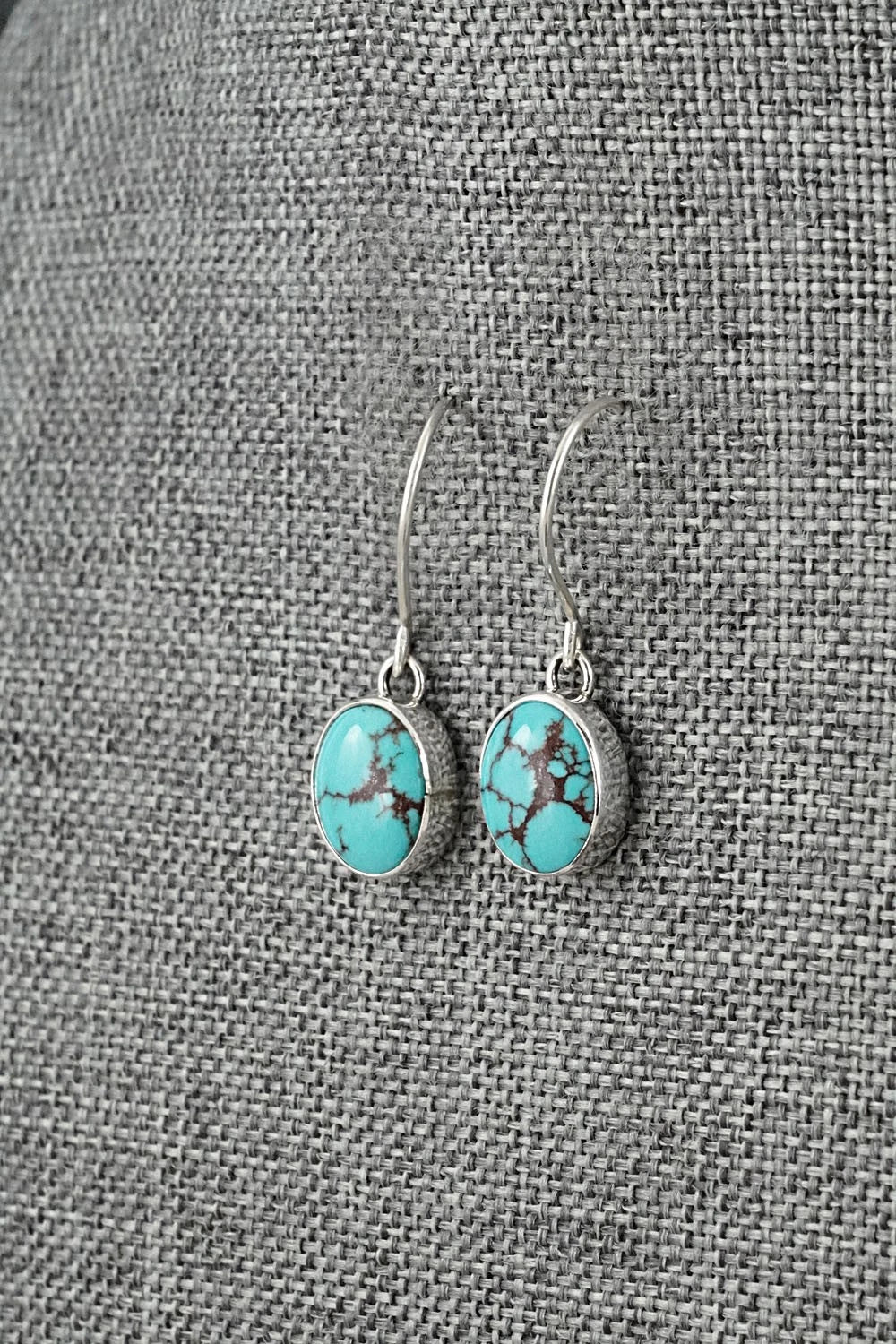 Turquoise & Sterling Silver Earrings - Eugene Gruber