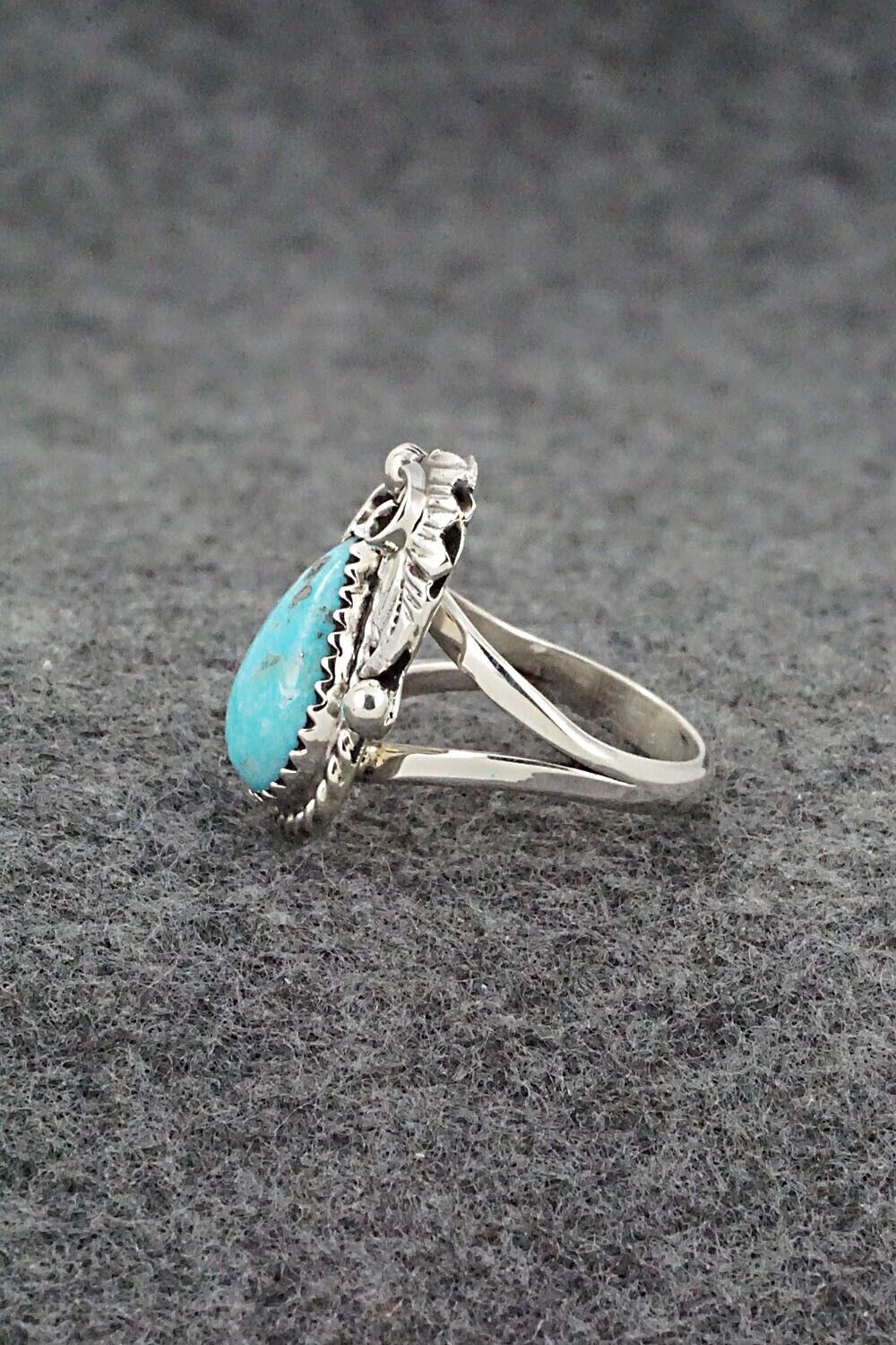 Turquoise & Sterling Silver Ring - Roberta Begay - Size 6.5