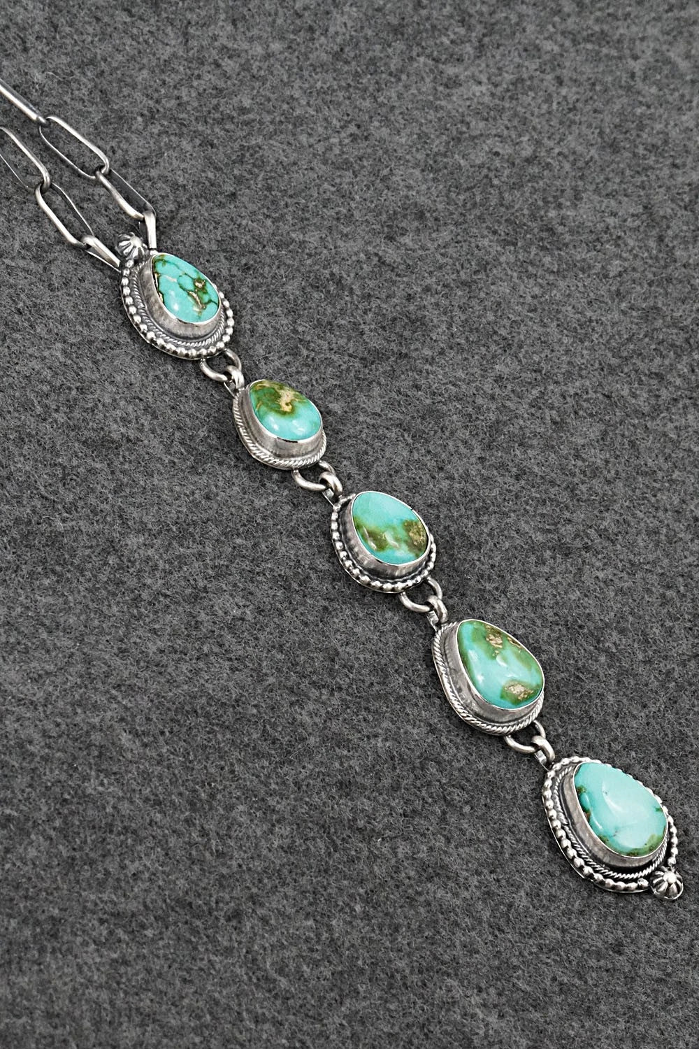 Turquoise & Sterling Silver Necklace - Bobby Johnson