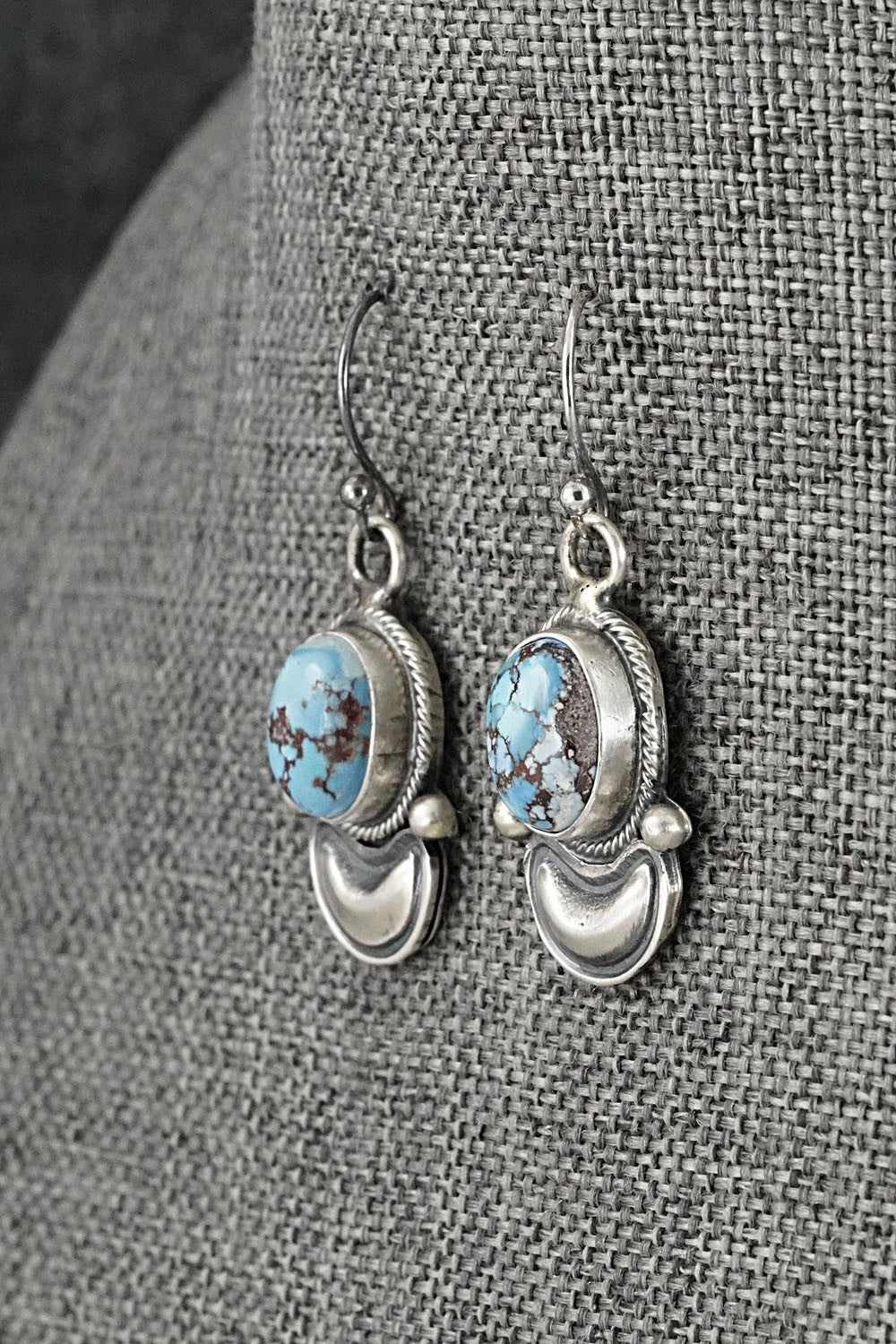 Turquoise & Sterling Silver Necklace and Earrings Set - Paul Livingston