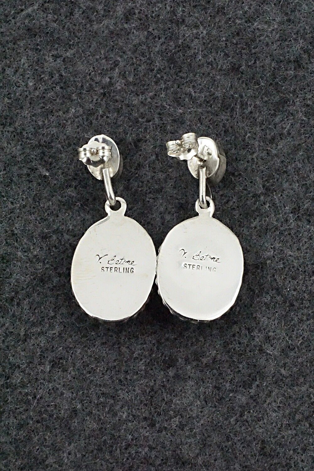 Onyx & Sterling Silver Earrings - Verley Betone