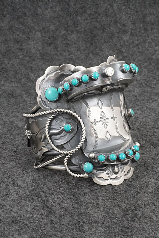 Turquoise & Sterling Silver Bracelet - Tim Yazzie