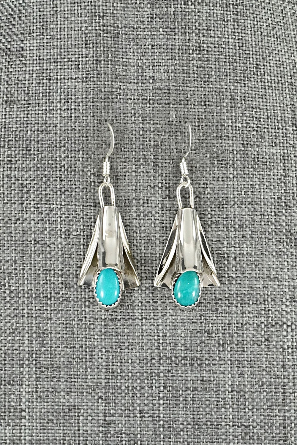 Turquoise & Sterling Silver Earrings - Louise Yazzie
