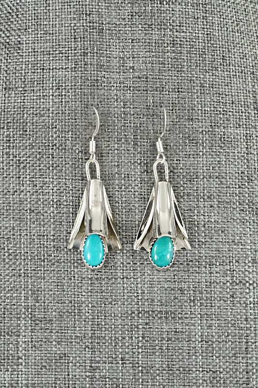 Turquoise & Sterling Silver Earrings - Louise Yazzie