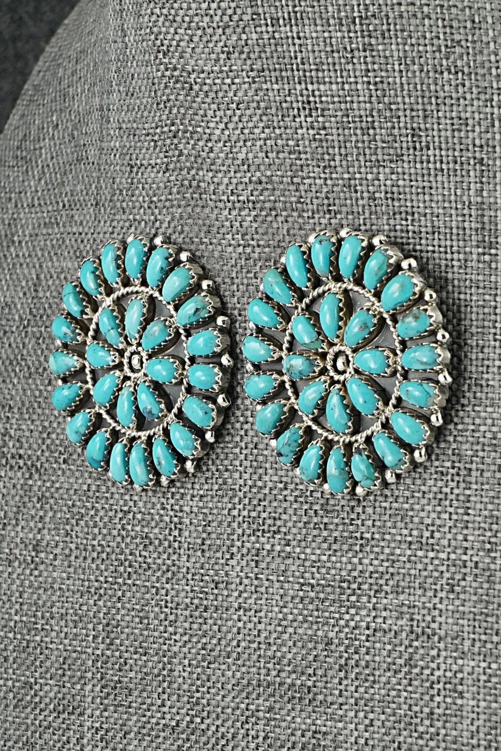 Turquoise & Sterling Silver Earrings - Gerald Mitchell