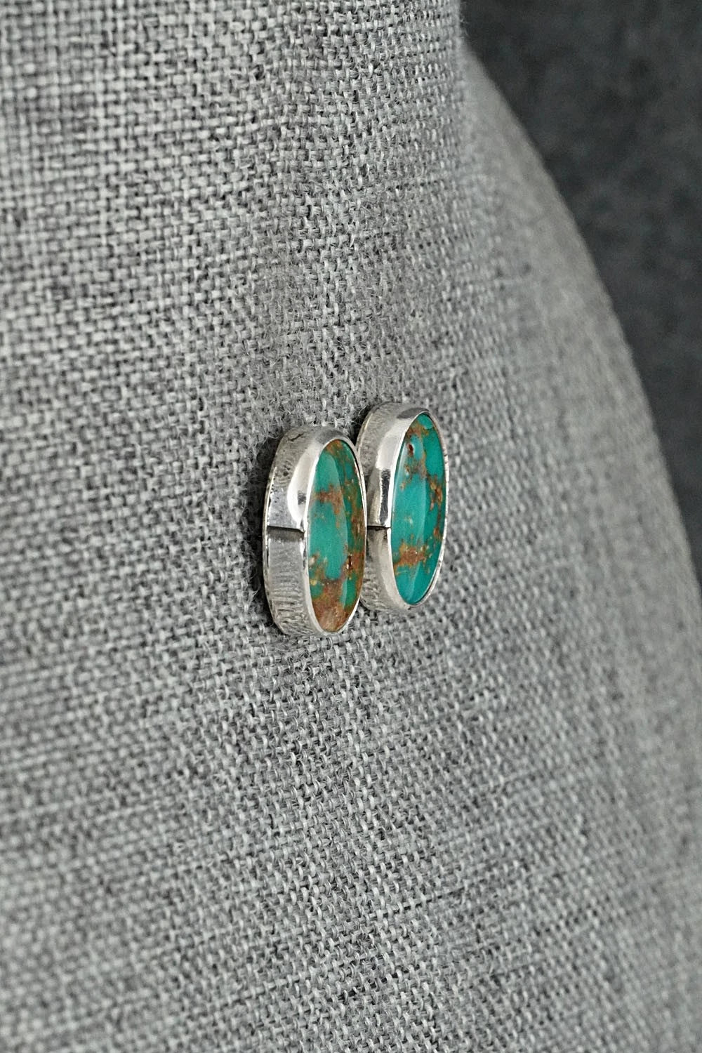 Turquoise & Sterling Silver Earrings - Rosemary Saunders