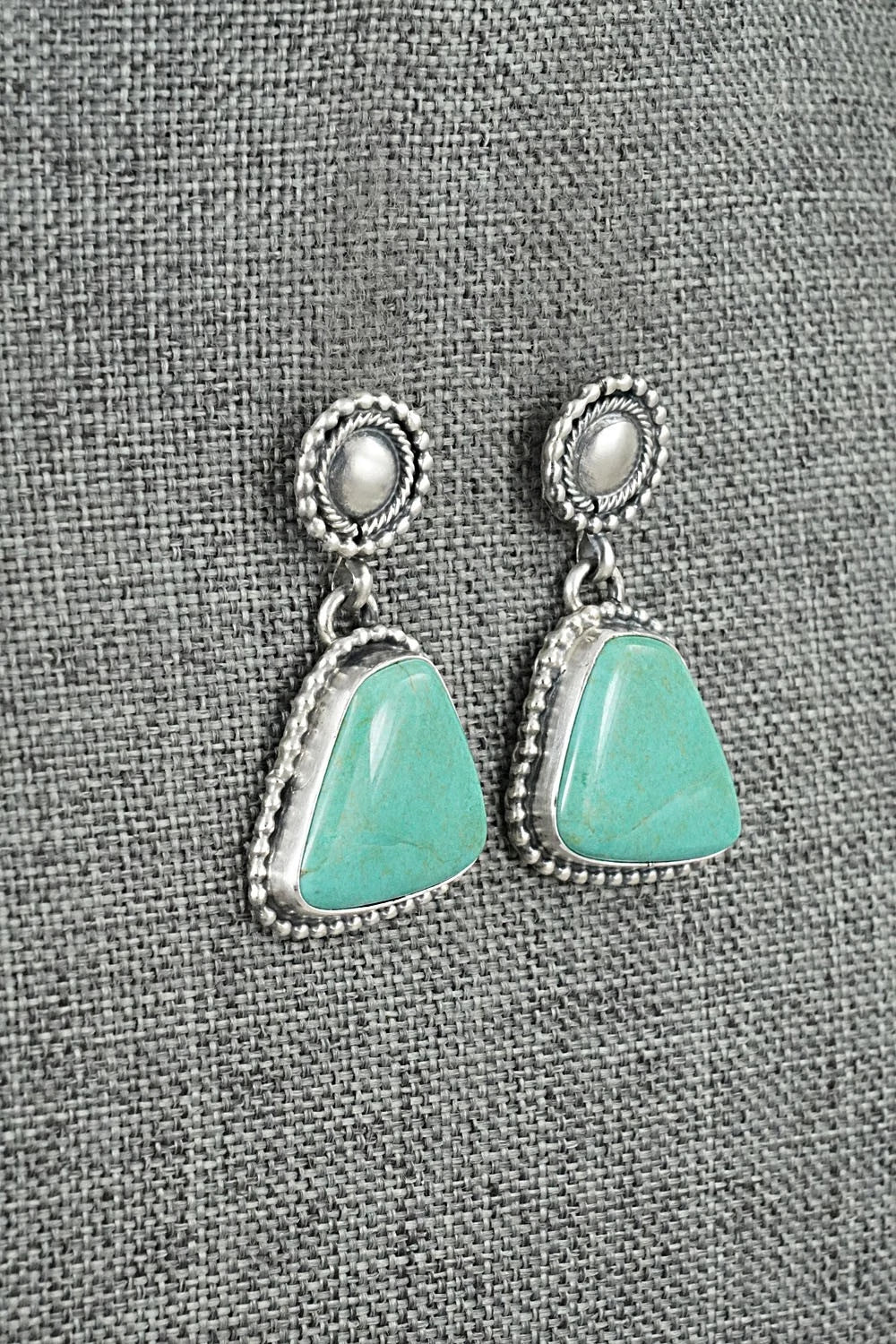 Turquoise & Sterling Silver Earrings - Darrin Livingston