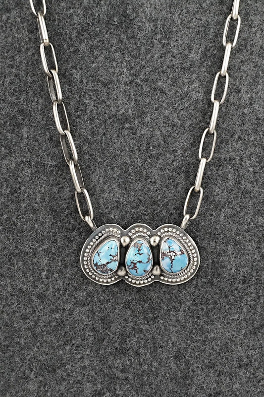 Turquoise & Sterling Silver Necklace - Kathleen Livingston