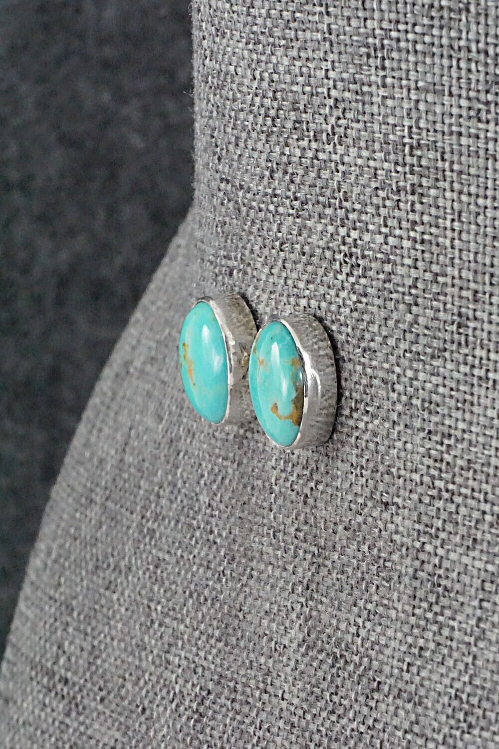 Turquoise & Sterling Silver Earrings - Marco Begaye
