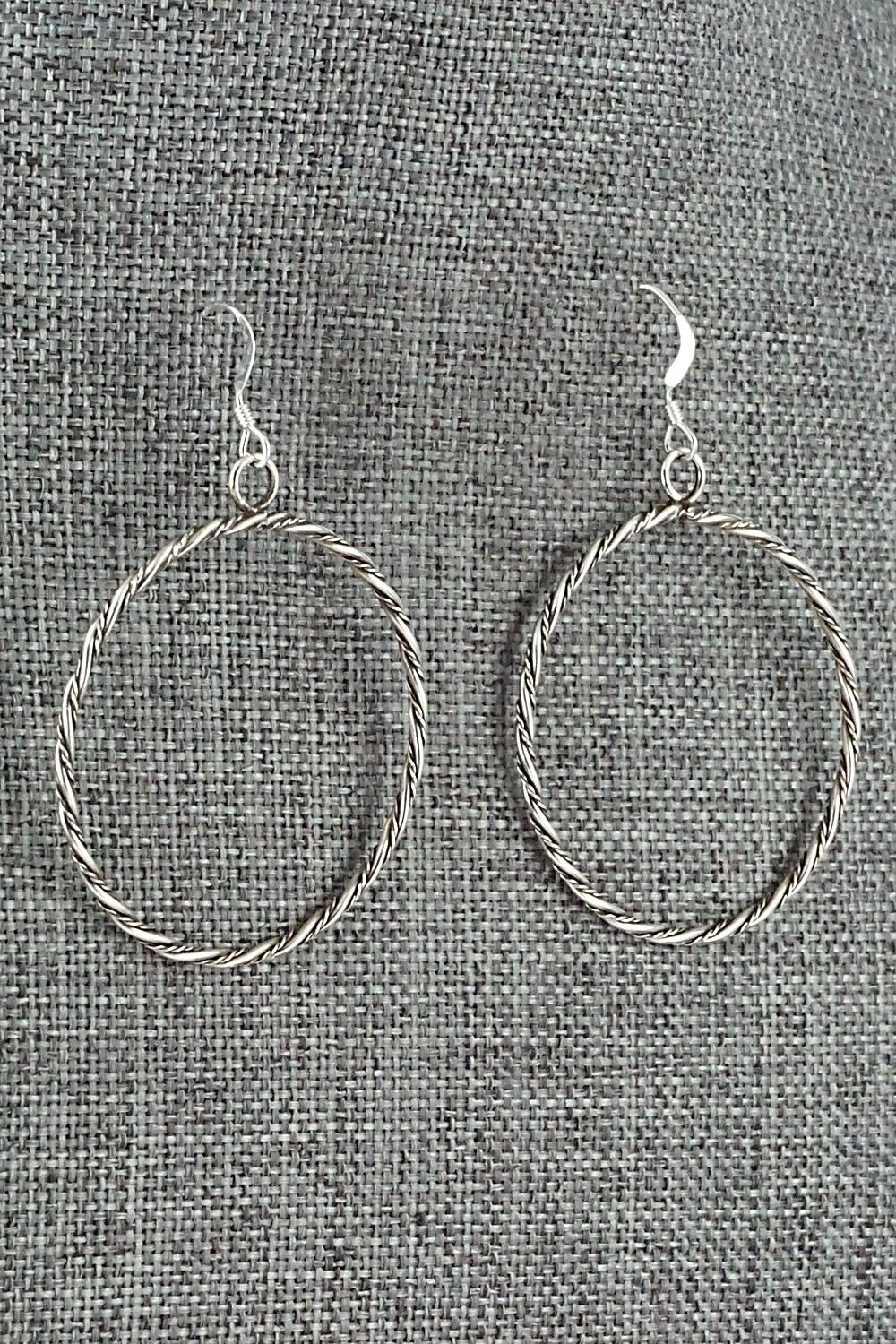 Sterling Silver Hoop Earrings - Caroline Tsosie